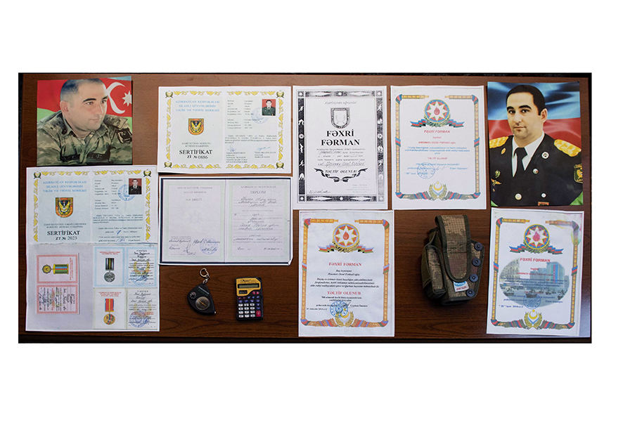 В музей переданы материалы, принадлежащие шехиду Асаду Гасанову, капитану Вооруженных сил Азербайджана
