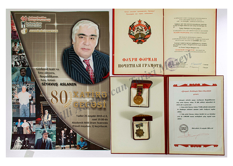 Личные вещи известного азербайджанского актера Сиявуша Аслана переданы в музей