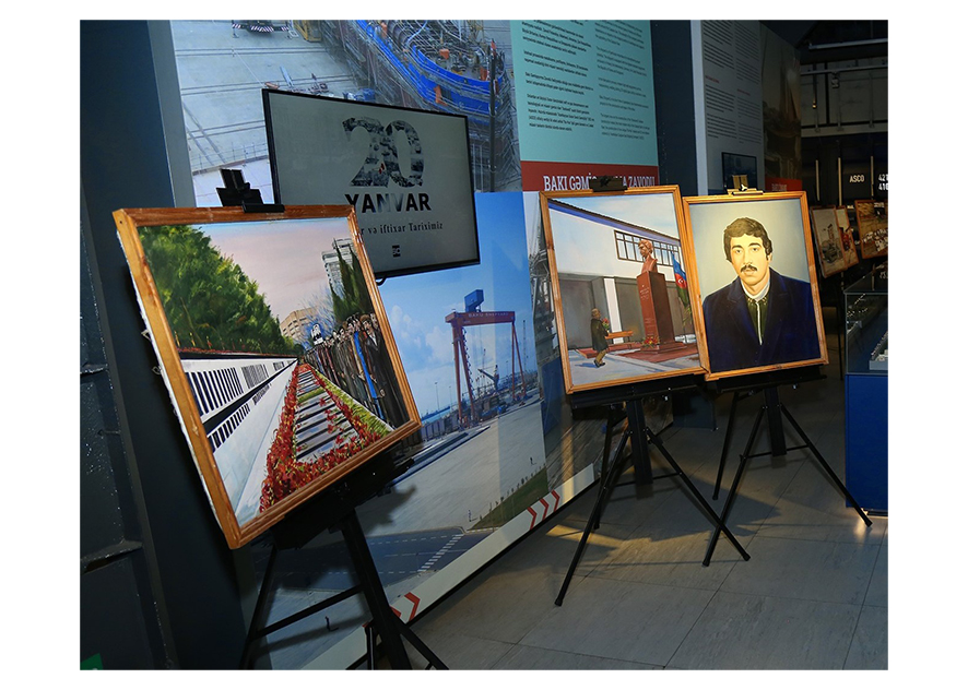 На Корабле - музее «Сураханы» открылась выставка «20 января – Летопись героизма», в которую вошли экспонаты Национального музея истории Азербайджана
